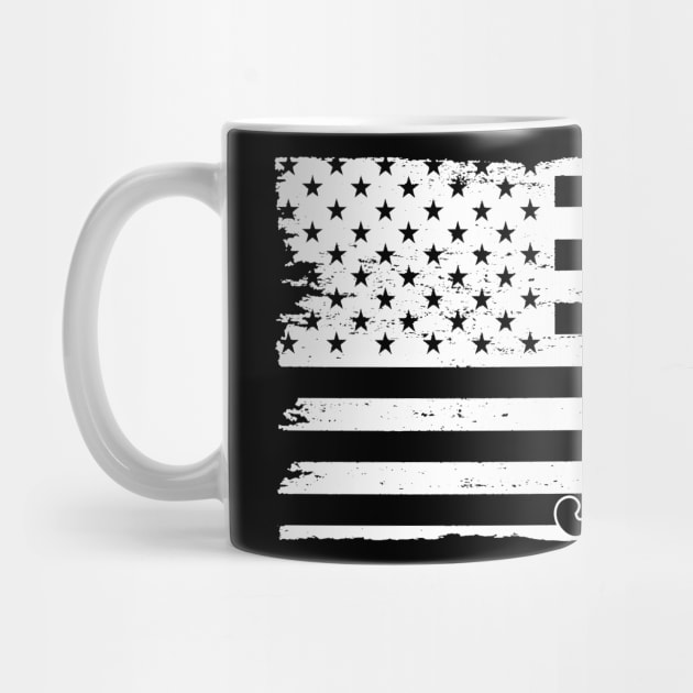 Hockey Girl USA American Flag by SinBle